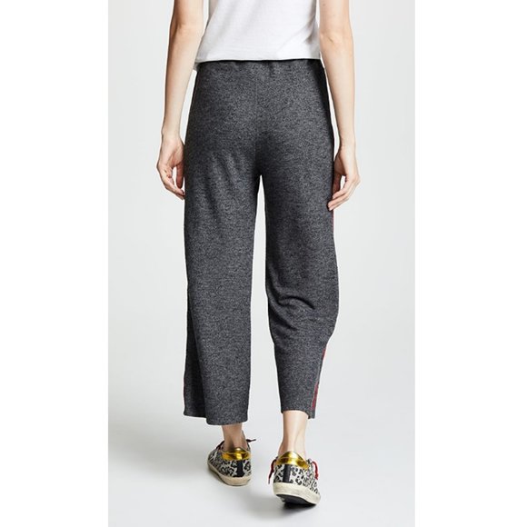 SUNDRY Lounge Pants with Red Piping Flare Cropped - Picture 4 of 11